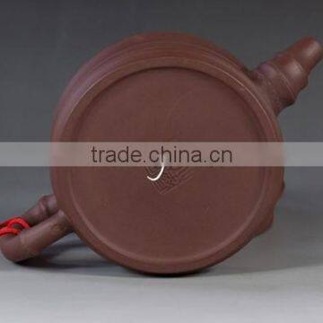 Bian Zhu Hu Bamboo Shape Yixing Purple Clay Teapot photo-4