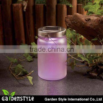 led lighting product with a metal hook, solar sun jar lighting design, purple new led lighting