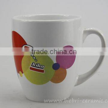 Elegant Style Custom Design 450ml White Stoneware Mug