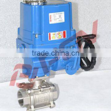 ANSI ac220v on/off electric thread explosion-proof high pressure ball valve