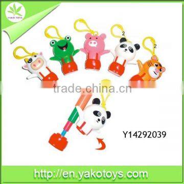 plastic keychain animal shape stretchy ballpen for children