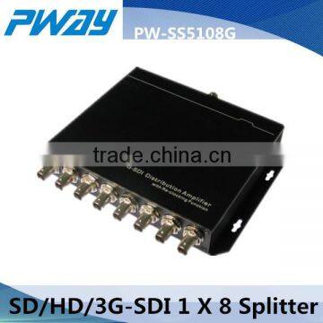 PWAY SD to SDI HD to SDI 3G to SDI 1 to 8 Splitter and Repeater 1080P NTSC PAL