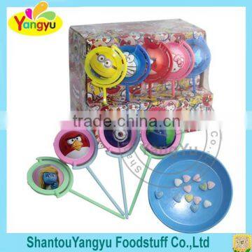 Rotating globe toy fruity flavors mini sweet tablet candy