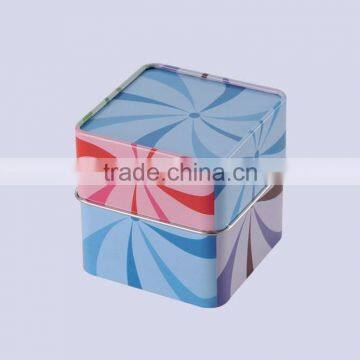 fancy square metal cookie box for wholesale