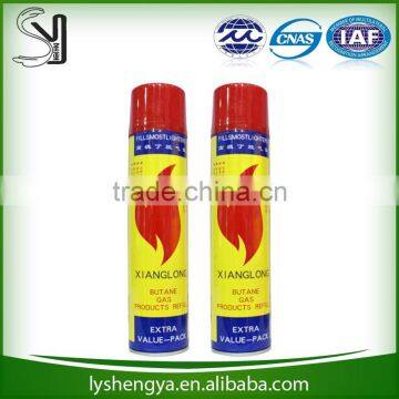 China manufacture butane gas catridges universal lighter refill