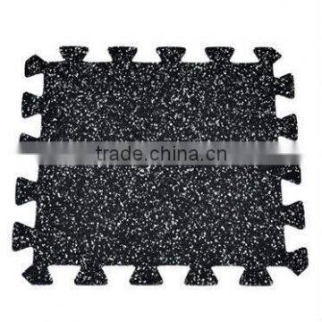 Interlocking rubber gym floor/rubber sport mat