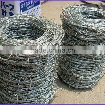 electro and hot dipped galvanized barbed wire for military uses