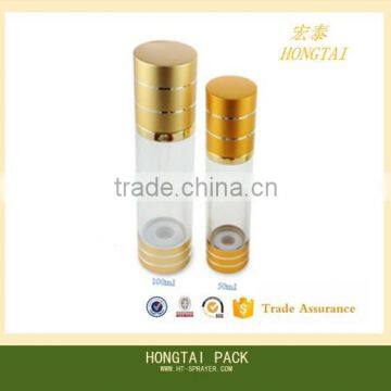 Empty luxury airless cosmetic packaging,10ml 15ml 30ml 50ml 100ml airless bottle