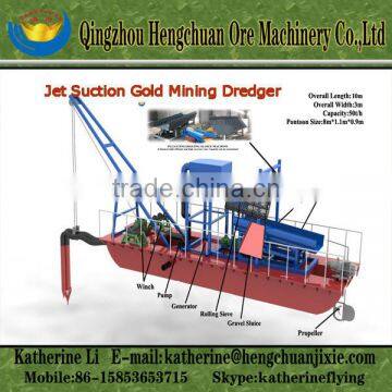 Best Selling Gold Suction Dredges Boat For Sale