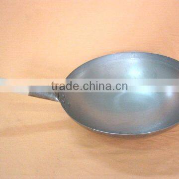 Specialty Chinese Restaurant Cookware Carbon Steel Wok With Wooden Handle Round Bottom 12", 13", 14", 15", 16" photo-6