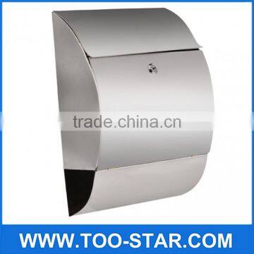 Newspaper Mailbox Lock Stainless Steel Wall Mount Mail Boxes photo-4