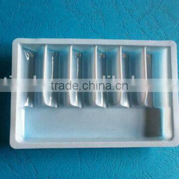 Blister plastic pharmaceutical packing tray