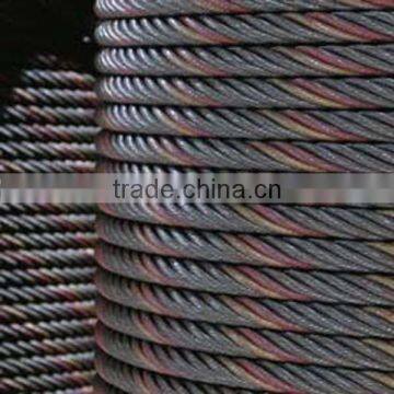 China Supplier 6x37S+FC Ungalvanized Steel Wire Rope