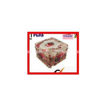 Popular Square Glossy Empty Metal Cookie Tin photo-3