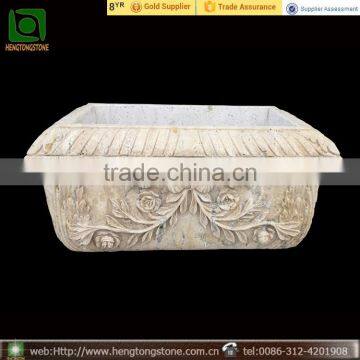 Antique Stone Carving Flower Pot For Carden