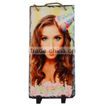 Sublimation Stone Photo Slate With String For Hanging On The Wall