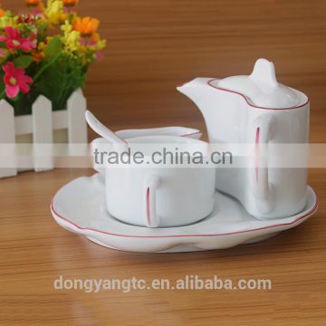 China manufacturers custom design ceramic 5pc breakfast tea set