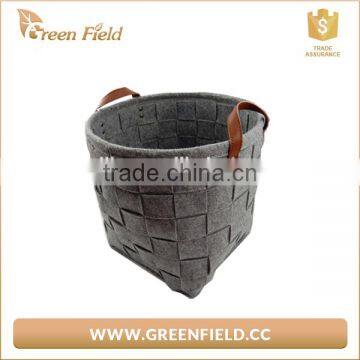 Weaving Storage Basket Felt Handmade Bag photo-4