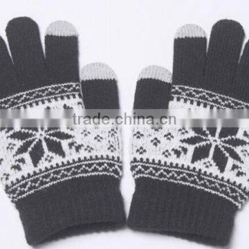 New Octagonal Flower Touch Sensor Gloves Winter Warm Touch Sensing Gloves photo-3