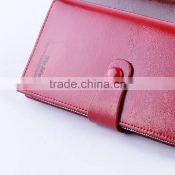 Customized Branded RFID Blocking Wax Oil Leather Women's Wallet photo-6