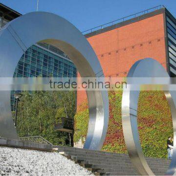 Stainless steel circle sculpture