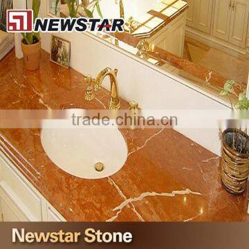 Newstar Rojo Alicante Red Marble Vanity Top Counter Tops for Hotel Designs