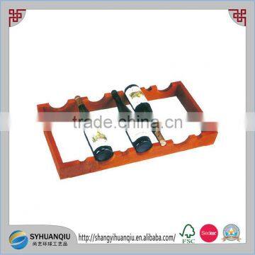 China Factory Solid Wood x4 Bottle Wine Rack Modular Frame Shelf Expandable photo-3