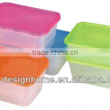 FUCHSIA, TURQUOISE, LIME GREEN, ORANGE 1L RECTANGULAR PP PLASTIC FOOD CONTAINER