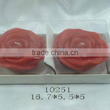 Red rose candle set