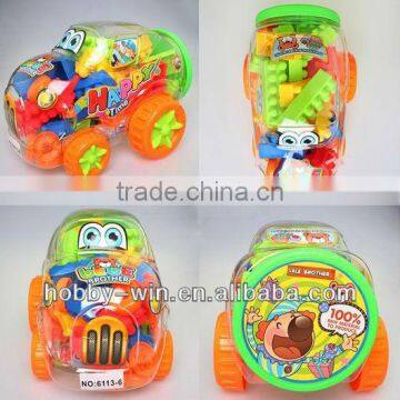 Vehical Packing Building Blocks toys rubber building blocks