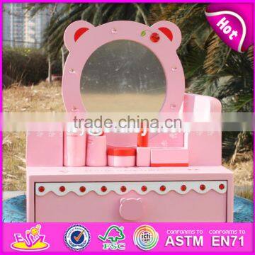 2017 New Design Lovely Pink Girls Wooden Toy Dressing Table W08H077 photo-3