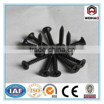 Cross flat head black phosphate self drilling drywall concrete screw