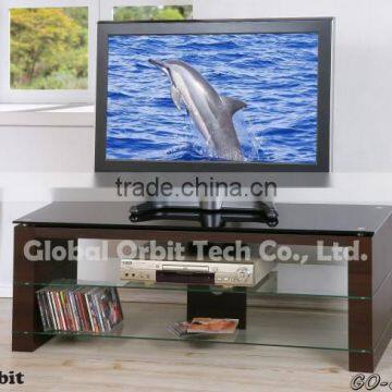 Metal Modern Led Glass Wooden tv Stand photo-3