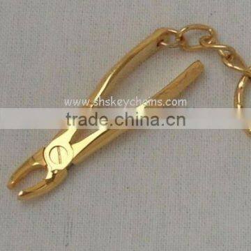 Ext.Forceps Keychain Functional , Gold