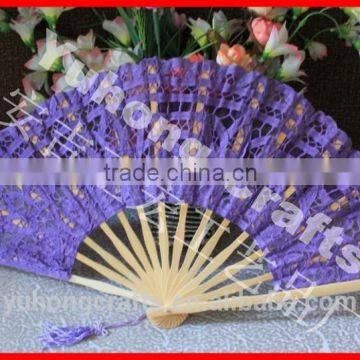 Handmade lace wedding fan for bridal