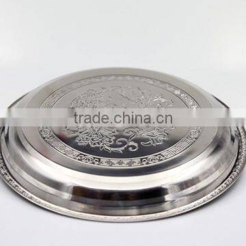 China Factory Custom Printed Promotional Metal Stainless Steel Tray for Food