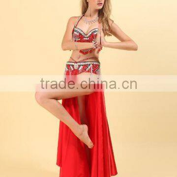 Red women egyptian belly dance bra and belt AS6043-AQ6043