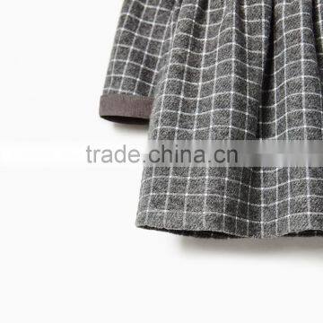 Latest Children Winter Plush Check Dress With Peter Pan Collar Design Children Girls Kids Clothes Garment 2016 HSD5797 photo-5