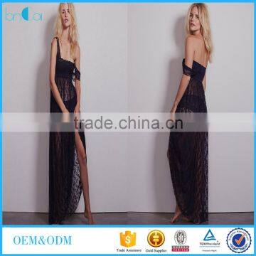 New Women Sexy Strap Sheer Lace Crochet Summer Beach Dresses Backless Hippie Boho Dress Beach Wear