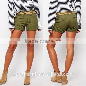 Personalized Wholesale Women Belted Cargo Shorts on Sale photo-5