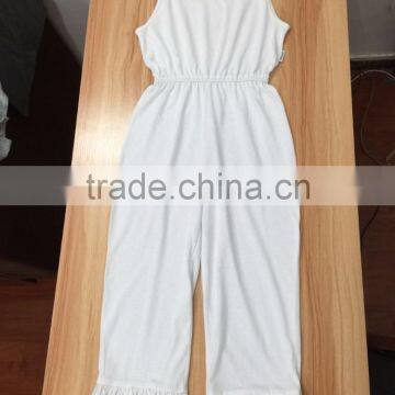 Ruffle jumpsuit cotton, No minimum quantity, print your logo.