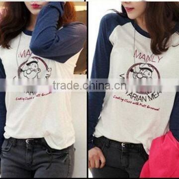 Women Tshirts 3/4 Sleeve Raglan Baseball, 100% Cotton, Sreen Printing photo-2