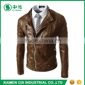 Wholesale Fashion Slim Fit Pelle Pelle Leather Jackets for Men photo-4