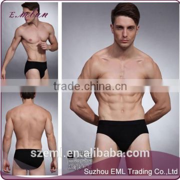 Wholesale custom men's pure color sexy U convex pouch bamboo fiber seamless boxer brief