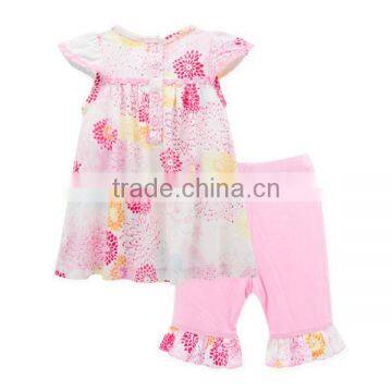 2017 Wholesale Summer Baby Girl Clothes Set With Pants photo-2
