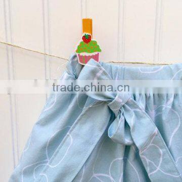 Light Blue Skirts Children's Clothing Baby Girl Dresses Elastic Waistband Ruffle Skirt photo-2