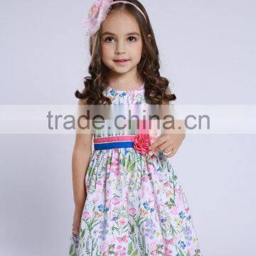 11269#High Quality Cotton Party Dress Kids Fancy Floral Dress Baby Clothes photo-6