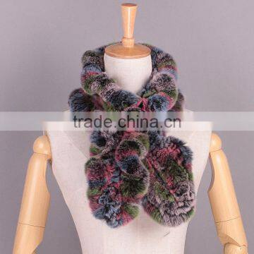 Multifunctional ladies genuine rabbit fur magic scarf