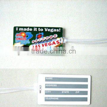 hard plastic printed luggage tag