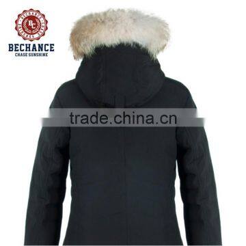 the Wholesale Customized Down Coat With Fur Hood photo-5